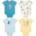 thumbnail image 1 of Disney Mickey Mouse Pluto 4 Pack Cuddly Snap Bodysuits made with Organic Cotton Newborn to Infant, 1 of 5