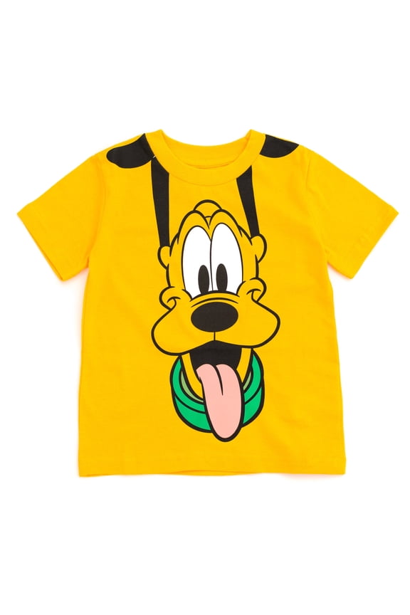Mickey Mouse Pluto Big Boys T-Shirt Yellow Pluto 10-12