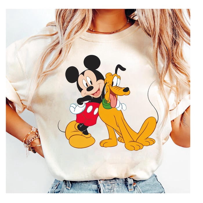 Babyhug Cotton Knit Full Sleeves Mickey & Friends Printed T-Shirt - Blue