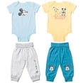 thumbnail image 1 of Disney Mickey Mouse Pluto Infant Baby Boys Snap Bodysuits and Pants Newborn to Infant, 1 of 5