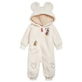thumbnail image 1 of Disney Mickey Mouse Pluto Infant Baby Boys Zip Up Coverall White 12 Months, 1 of 4