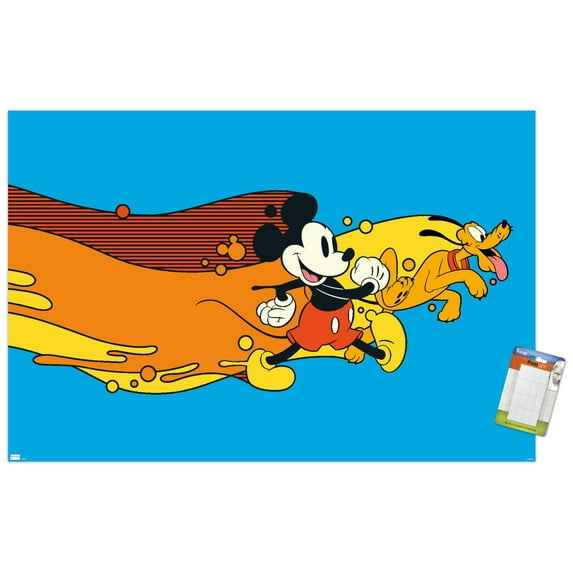 Disney Mickey Mouse - Pluto Paint Wall Poster, 14.725" x 22.375"