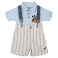 thumbnail image 1 of Disney Mickey Mouse Pluto Ribbed Polo Bodysuit and Shorts Outfit Set Newborn to Infant, 1 of 5
