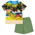 thumbnail image 1 of Disney Mickey Mouse Pluto Toddler Boys T-Shirt and French Terry Shorts Outfit Set Infant to Little Kid, 1 of 5