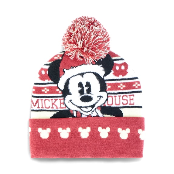 Disney Mickey Mouse Pom Beanie, Red White