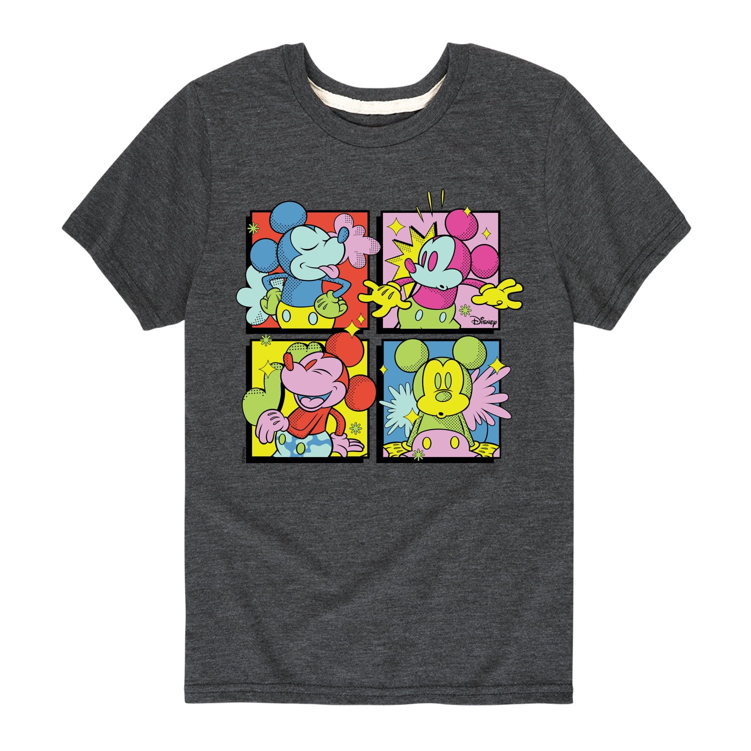 art of disny MICKEY tシャツ Disney - Mickey Mouse - Pop Art Mickey Expressions - Youth Short