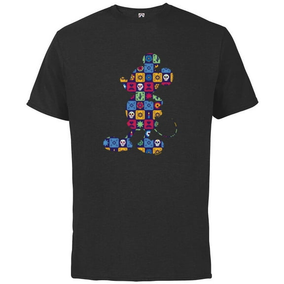 Disney Mickey Mouse Pose Día de los Muertos Day of the Dead - Short Sleeve Cotton T-Shirt for Adults - Customized-Black
