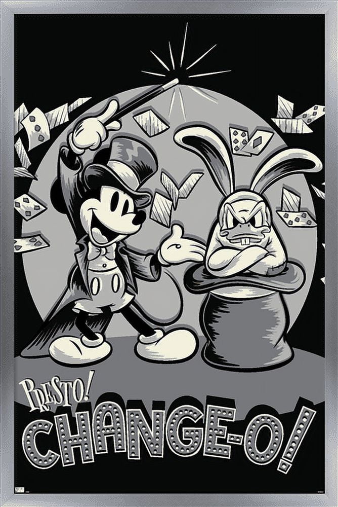 Disney Mickey Mouse - Presto Change-O Wall Poster, 14.725" x 22.375", Framed
