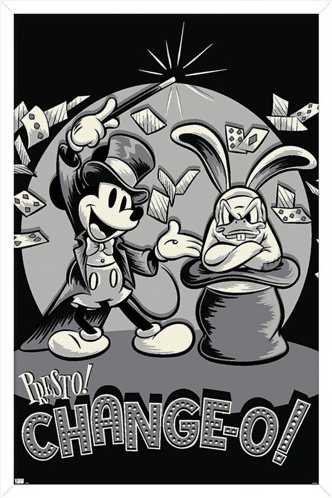 Disney Mickey Mouse - Presto Change-O Wall Poster, 22.375" x 34", Framed