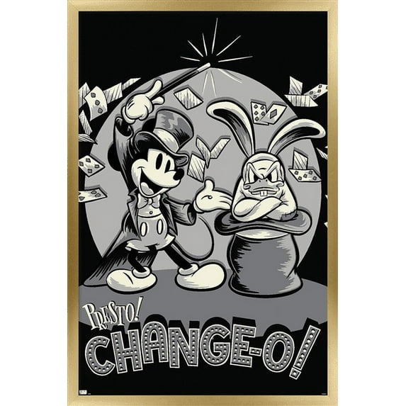 Disney Mickey Mouse - Presto Change-O Wall Poster, 22.375" x 34", Framed