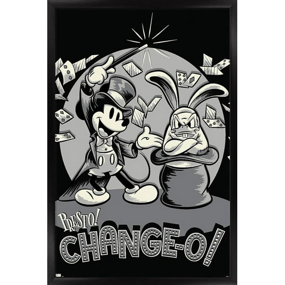 Disney Mickey Mouse - Presto Change-O Wall Poster, 22.375" x 34", Framed