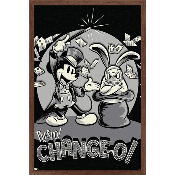 Disney Mickey Mouse - Presto Change-O Wall Poster, 22.375" x 34", Framed