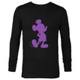 thumbnail image 1 of Disney Mickey Mouse Pride Classic Pose Purple Icon Fill - Long Sleeve T-Shirt for Men - Customized-Black, 1 of 5