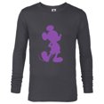 thumbnail image 1 of Disney Mickey Mouse Pride Classic Pose Purple Icon Fill - Long Sleeve T-Shirt for Men - Customized-Charcoal Heather, 1 of 5