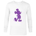thumbnail image 1 of Disney Mickey Mouse Pride Classic Pose Purple Icon Fill - Long Sleeve T-Shirt for Men - Customized-White, 1 of 5
