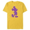thumbnail image 1 of Disney Mickey Mouse Pride Classic Pose Purple Icon Fill - Short Sleeve Blended T-Shirt for Adults - Customized-Yellow, 1 of 5