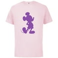 thumbnail image 1 of Disney Mickey Mouse Pride Classic Pose Purple Icon Fill - Short Sleeve Cotton T-Shirt for Adults - Customized-Soft Pink, 1 of 5
