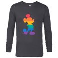 thumbnail image 1 of Disney Mickey Mouse Pride Classic Pose Rainbow Icon Fill - Long Sleeve T-Shirt for Men - Customized-Charcoal Heather, 1 of 5