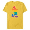 thumbnail image 1 of Disney Mickey Mouse Pride Classic Pose Rainbow Icon Fill - Short Sleeve Blended T-Shirt for Adults - Customized-Yellow, 1 of 5