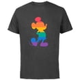 thumbnail image 1 of Disney Mickey Mouse Pride Classic Pose Rainbow Icon Fill - Short Sleeve Cotton T-Shirt for Adults - Customized-Charcoal, 1 of 5