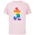 thumbnail image 1 of Disney Mickey Mouse Pride Classic Pose Rainbow Icon Fill - Short Sleeve Cotton T-Shirt for Adults - Customized-Soft Pink, 1 of 5