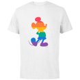 thumbnail image 1 of Disney Mickey Mouse Pride Classic Pose Rainbow Icon Fill - Short Sleeve Cotton T-Shirt for Adults - Customized-White, 1 of 5
