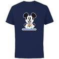 thumbnail image 1 of Disney Mickey Mouse Pride Fierce & Fabulous Rainbow Heart - Short Sleeve Cotton T-Shirt for Adults - Customized-Navy, 1 of 5