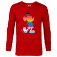 thumbnail image 1 of Disney Mickey Mouse Pride Inclusive Pose Rainbow Icon Fill - Long Sleeve T-Shirt for Men - Customized-New Red, 1 of 5