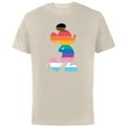 thumbnail image 1 of Disney Mickey Mouse Pride Inclusive Pose Rainbow Icon Fill - Short Sleeve Cotton T-Shirt for Adults - Customized-Natural, 1 of 5
