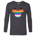 thumbnail image 1 of Disney Mickey Mouse Pride Inclusive Rainbow Head Icon Fill - Long Sleeve T-Shirt for Men - Customized-Charcoal Heather, 1 of 5