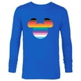 thumbnail image 1 of Disney Mickey Mouse Pride Inclusive Rainbow Head Icon Fill - Long Sleeve T-Shirt for Men - Customized-Navy, 1 of 5