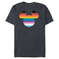 thumbnail image 1 of Disney Mickey Mouse Pride Inclusive Rainbow Head Icon Fill - Short Sleeve Blended T-Shirt for Adults - Customized-Navy Heather, 1 of 5