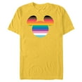 thumbnail image 1 of Disney Mickey Mouse Pride Inclusive Rainbow Head Icon Fill - Short Sleeve Blended T-Shirt for Adults - Customized-Yellow, 1 of 5