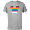 thumbnail image 1 of Disney Mickey Mouse Pride Inclusive Rainbow Head Icon Fill - Short Sleeve Cotton T-Shirt for Adults - Customized-Athletic Heather, 1 of 5