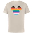 thumbnail image 1 of Disney Mickey Mouse Pride Inclusive Rainbow Head Icon Fill - Short Sleeve Cotton T-Shirt for Adults - Customized-Natural, 1 of 5