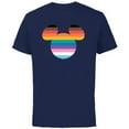 thumbnail image 1 of Disney Mickey Mouse Pride Inclusive Rainbow Head Icon Fill - Short Sleeve Cotton T-Shirt for Adults - Customized-Navy, 1 of 5
