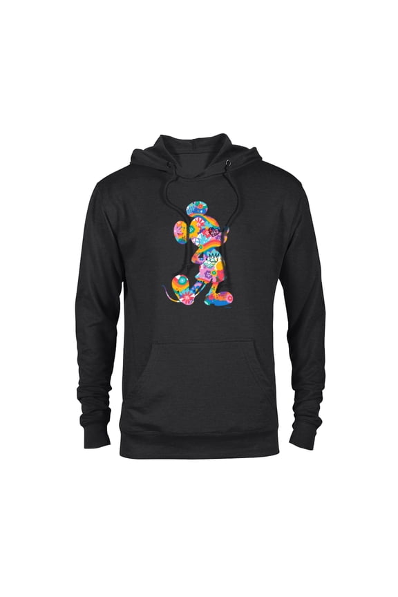 Mickey Mouse Pride Pose Rainbow Icon Fill Doodles - Pullover Hoodie for Adults - Customized-Black