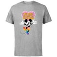 thumbnail image 1 of Disney Mickey Mouse Pride Rainbow Belong Believe Be Proud! - Short Sleeve Cotton T-Shirt for Adults - Customized-Athletic Heather, 1 of 5