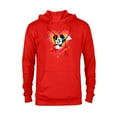 thumbnail image 1 of Disney Mickey Mouse Pride Rainbow Love Heart Doodles - Pullover Hoodie for Adults - Customized-Red, 1 of 5