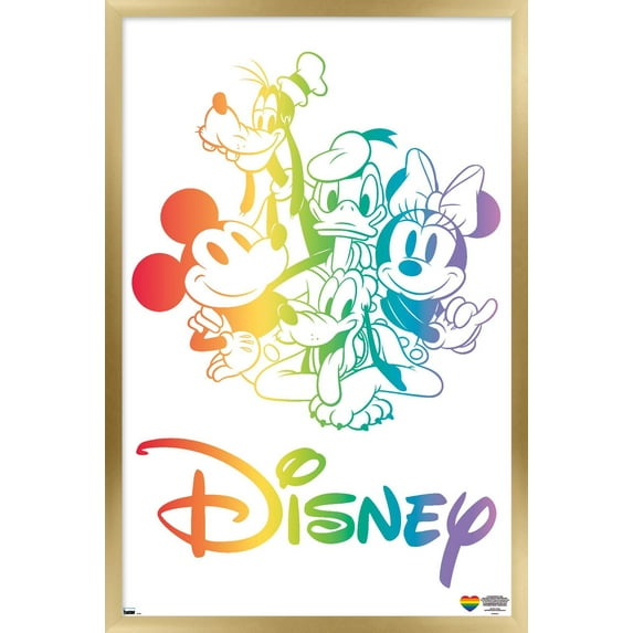Disney Mickey Mouse - Pride Wall Poster, 22.375" x 34" Framed