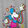 thumbnail image 1 of Disney - Mickey Mouse Psychedelic - Women's Short Sleeve Graphic T-Shirt, 1 of 5