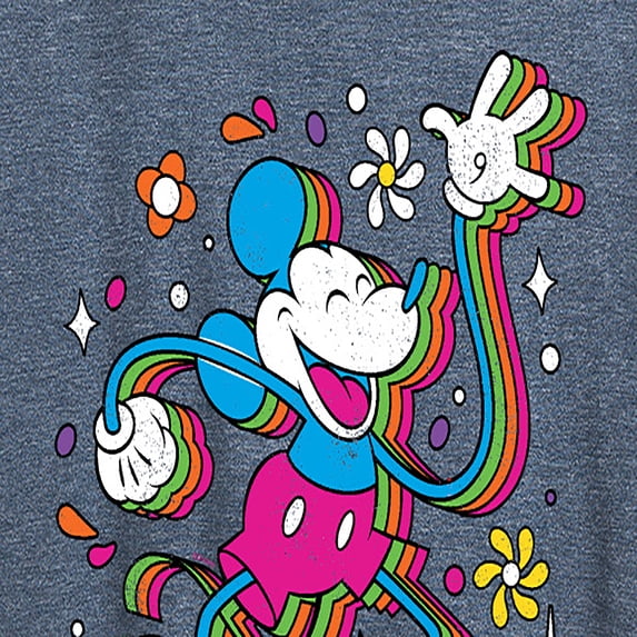 Disney - Mickey Mouse Psychedelic - Women's Short Sleeve Graphic T-Shirt