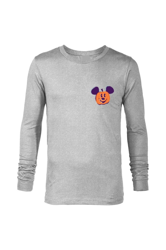 Mickey Mouse Pumpkin Jack-O’-Lantern Halloween - Long Sleeve T-Shirt for Men - Customized-Athletic Heather