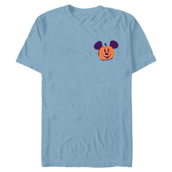 Disney Mickey Mouse Pumpkin Jack-O’-Lantern Halloween - Short Sleeve Blended T-Shirt for Adults - Customized-Celadon Snow Heather