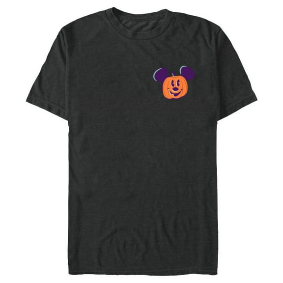 Disney Mickey Mouse Pumpkin Jack-O’-Lantern Halloween - Short Sleeve Blended T-Shirt for Adults - Customized-Graphite Snow Heather