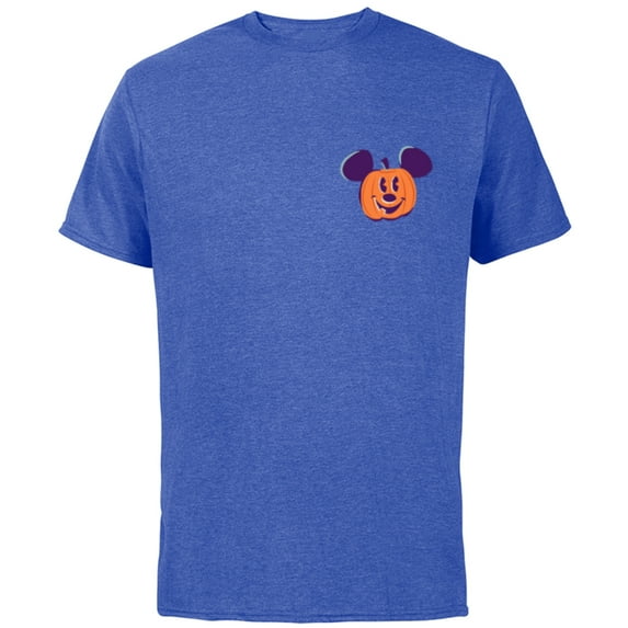 Disney Mickey Mouse Pumpkin Jack-O’-Lantern Halloween - Short Sleeve Cotton T-Shirt for Adults - Customized-Royal Heather