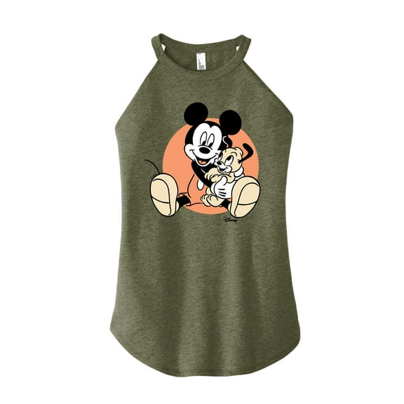 Disney - Mickey Mouse - Pup Love - Juniors High Neck Tank Top