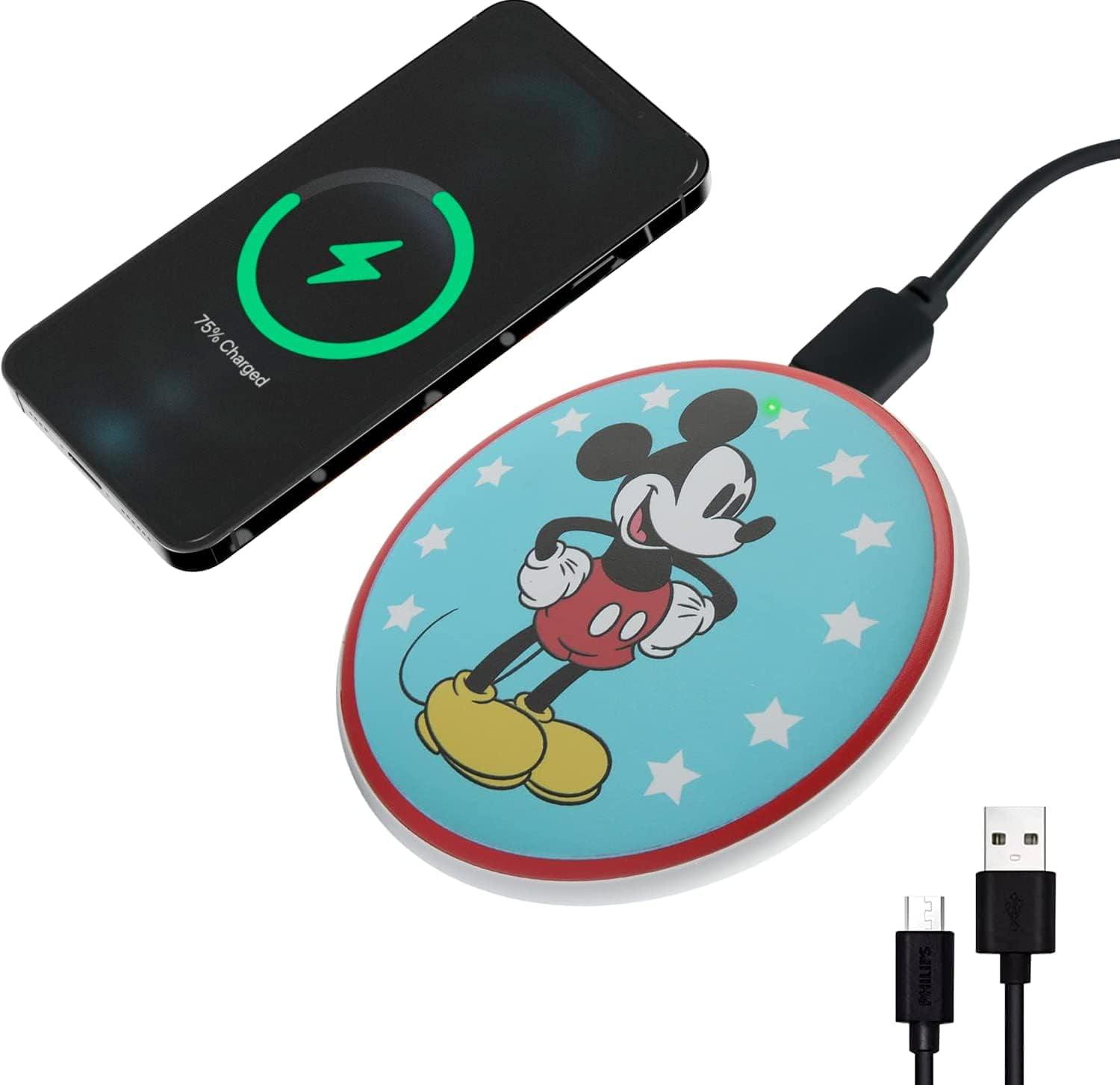 Disney Mickey Mouse QI Wireless Charger Portable Charging Station