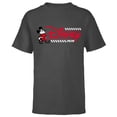 thumbnail image 1 of Disney Mickey Mouse Race Car Driver Racing Flag Logo 2026 - Short Sleeve T-Shirt for Kids - Customized-Charcoal Heather, 1 of 5