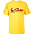 thumbnail image 1 of Disney Mickey Mouse Race Car Driver Racing Flag Logo 2026 - Short Sleeve T-Shirt for Kids - Customized-Yellow, 1 of 5